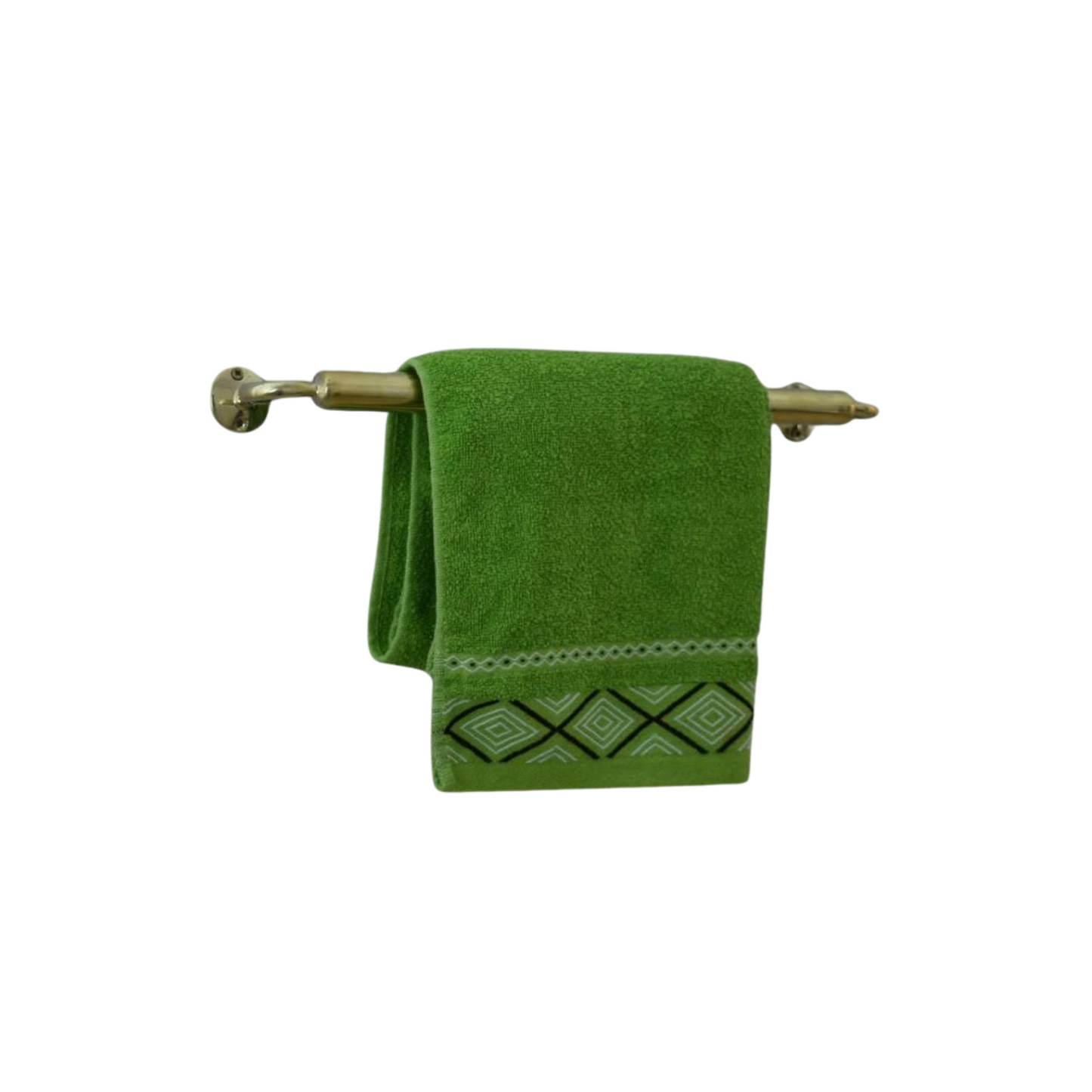 Handcrafted Unlacquered Brass Towel Bar Wall Mount Towel Holder Rack