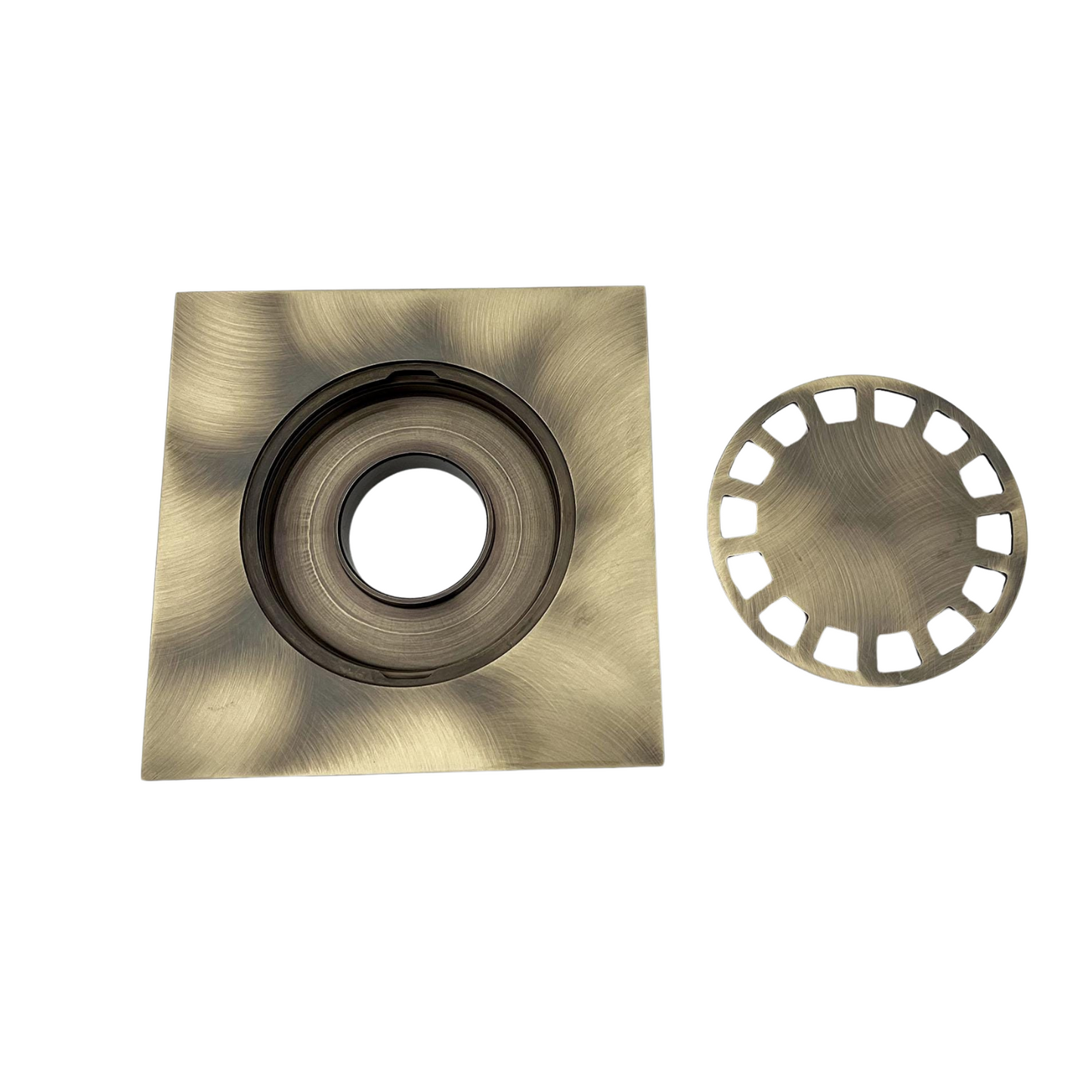 Bronze Square Floor Drain, Shower Floor Drain with Removable Cover