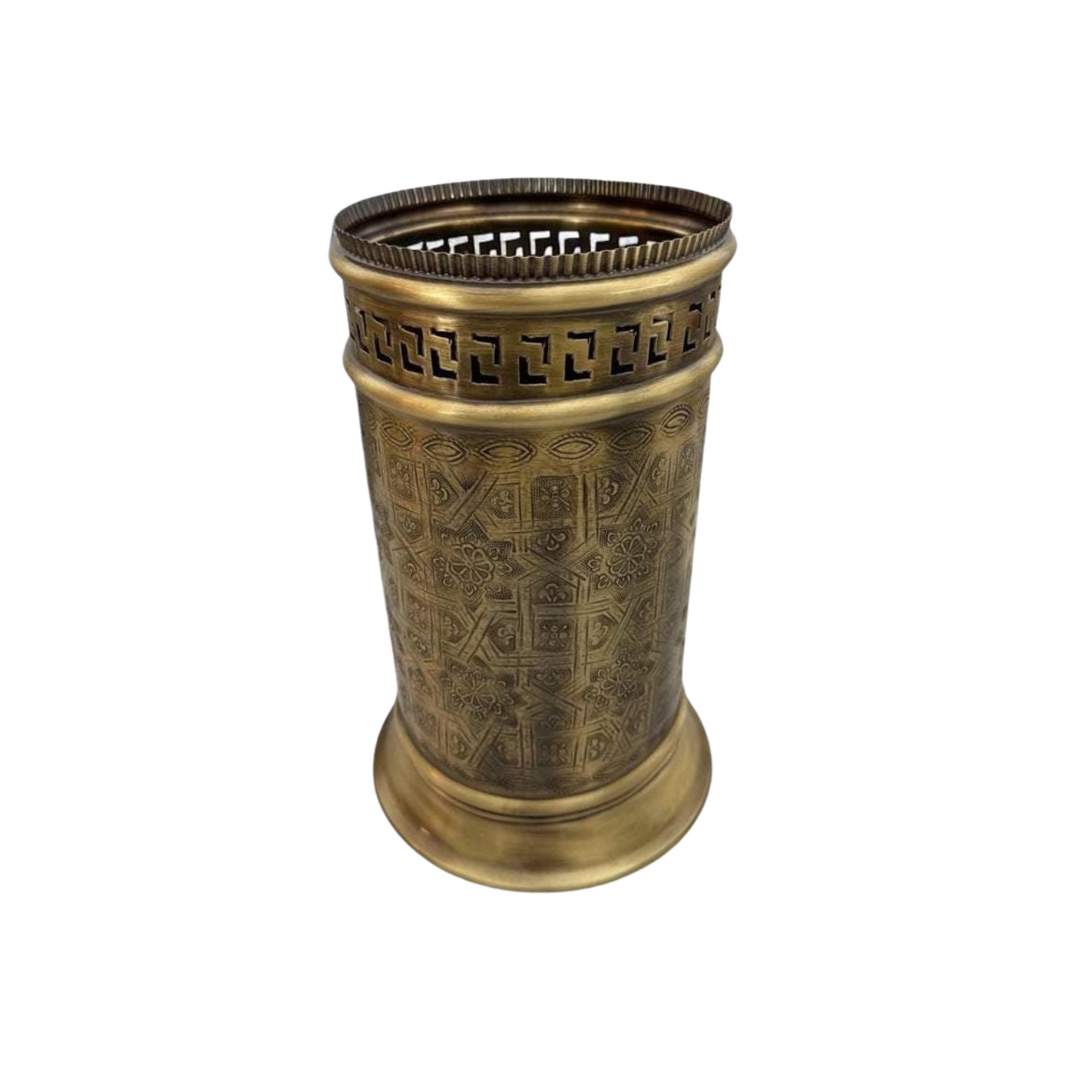 Bronze Wastebasket and Trash Can for Home Office & Bedroom - Decorative Wastebasket - Bathroom Waste Basket - Bathroom Trash Can Bronze