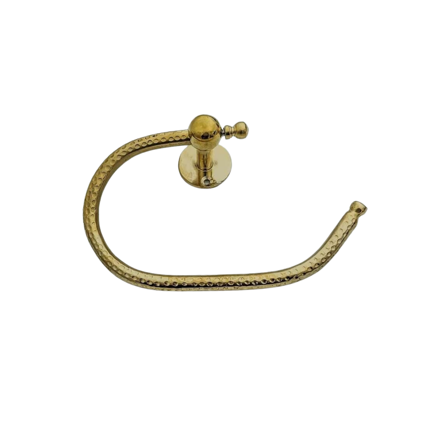 Unlacquered Brass Hammered Toilet Paper Holder, Brass towel holder, Brass Roll Holder For Bathroom