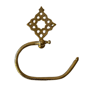 Handmade Antique Brass Wall Mounted Towel Holder