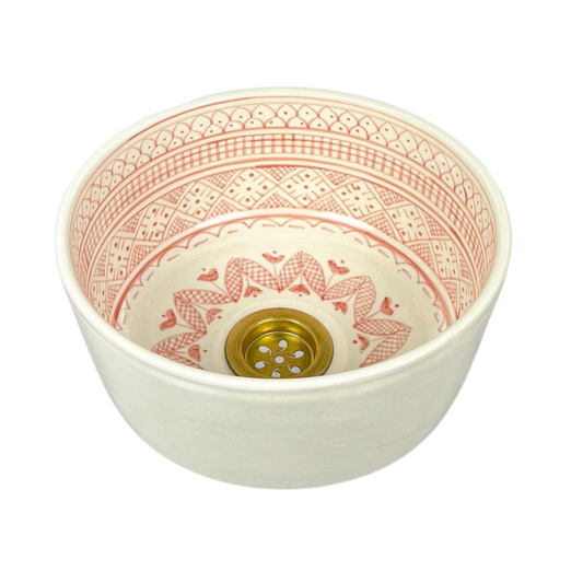 Custom Made Pink Ceramic Sink - Modern Bathroom Sink for Vanity Countertop  - Handcrafted Green Ceramic Bathroom Sink - Vessel Basin