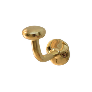 Unlacquered Solid Brass Wall Hook – Perfect for Doors & Bathrooms