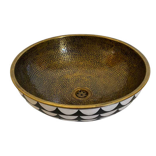 Bathroom Basin Sink , Bronze Vanity Vessel Sink, Vessel Bathroom Vanity, Handcrafted Hammered Round Sink , Kitchen Sink , Powder room Basin