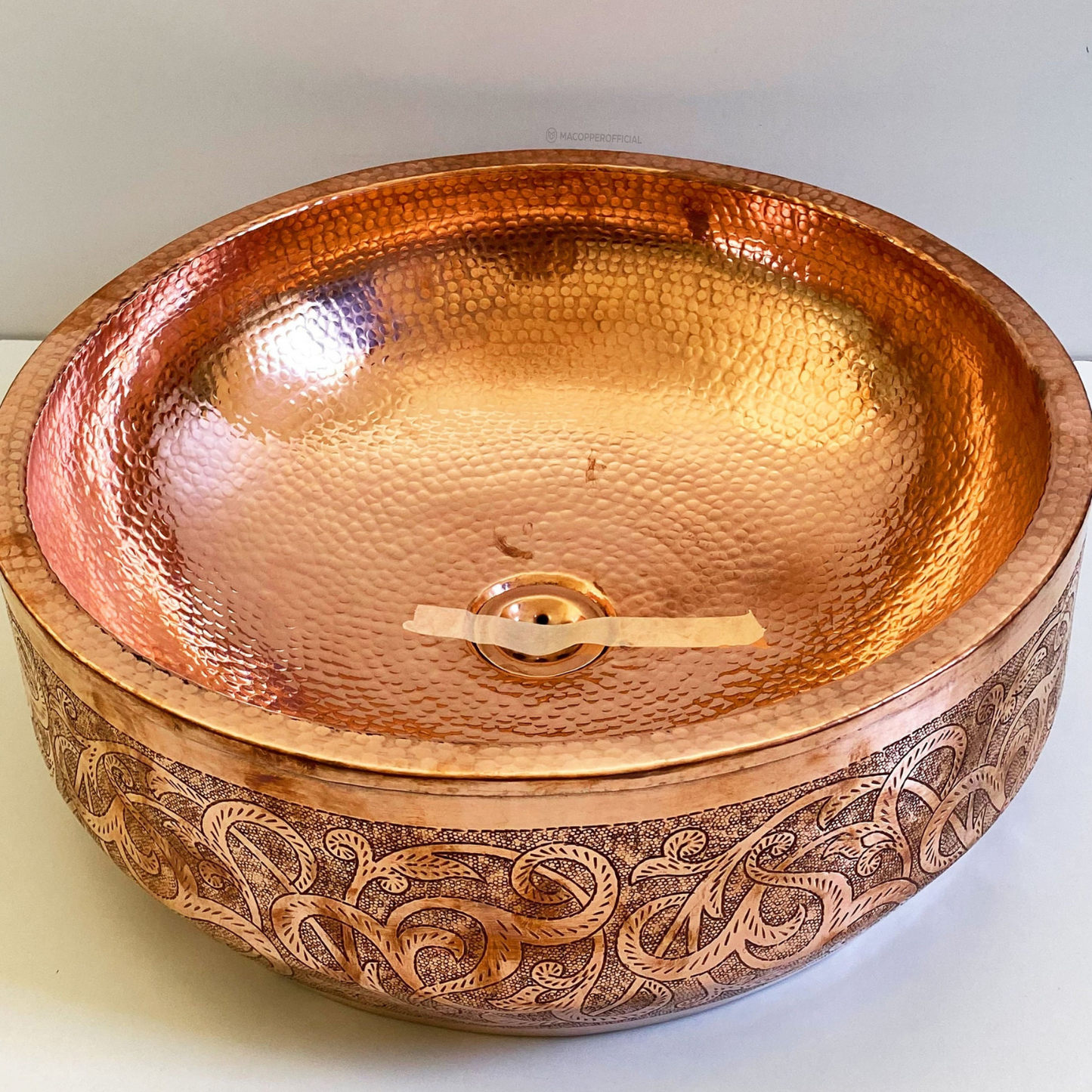 Round Copper Vessel Sink Bathroom Sinks Above Counter Bathroom Vessel Sinks Unlacquered Copper Round Bathroom Sink Counter top Sink Bathroom