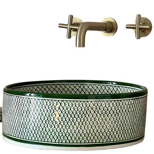 Bathroom Vessel Sink, Ceramic Basin, Antique Sink, Sink Bowl, Hand Wash Basin, Free Gift INCLUDED