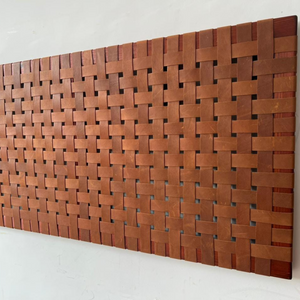 Boho Woven Leather Headboard – Custom Queen & King Bedroom Wall Decor