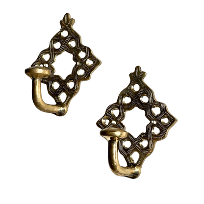 Bathroom Towel Hooks - Moroccan Handmade Brass Wall Hook, Decorative Robe Hook & Wall Towel Hanger for Stylish Bathrooms, Unique Gift