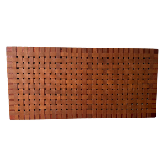 Custom Woven Leather Strap Headboard – Handmade & Stylish Bedroom Accent