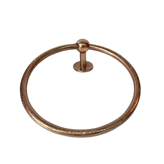 Handmade Solid Brass Towel Holder with Antique Copper Finish – Elegant Bathroom Accessory
