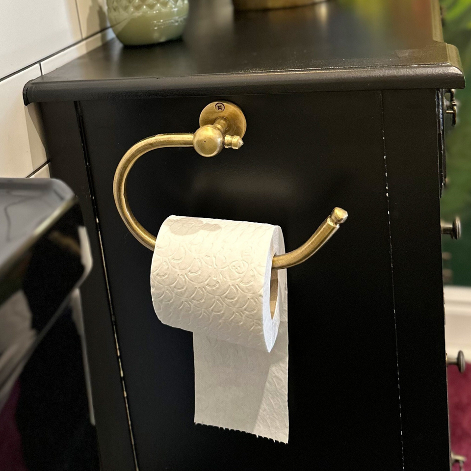 Brass & Bronze Wall-Mounted Toilet Paper & Tissue Roll Holder for Bathroom Accessories