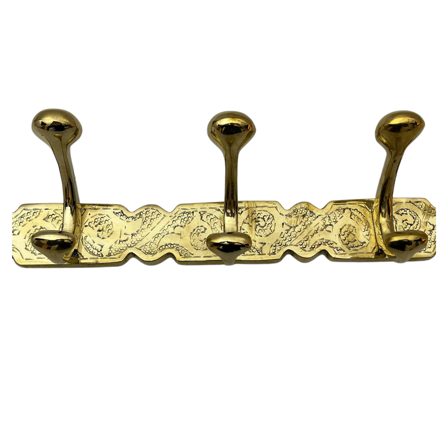 Handmade Solid Brass Wall Hooks – Rustic Clothes & Towel Rack (2–4 Hooks)