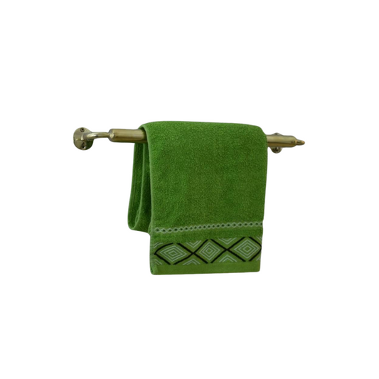 Handcrafted Unlacquered Brass Towel Bar Wall Mount Towel Holder Rack