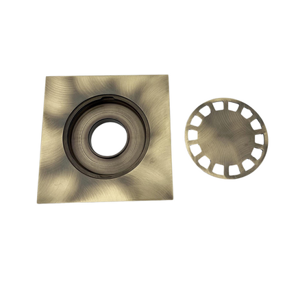 Bronze Square Floor Drain, Shower Floor Drain with Removable Cover