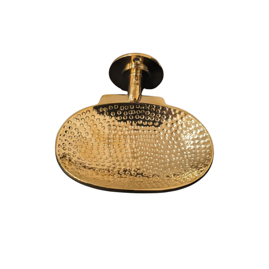 Unlacquered Brass Soap Dish, Wall Mounted Soap Holder, Shower Soap Rack, Hammered Soap Dish Holder
