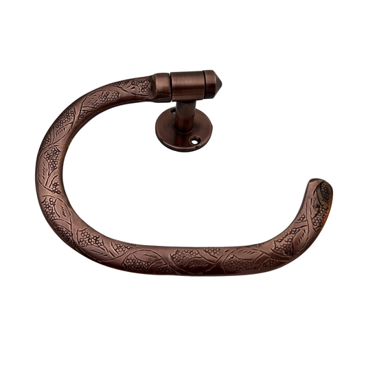 Handmade Copper Toilet Paper Holder – Antique Patina Finish