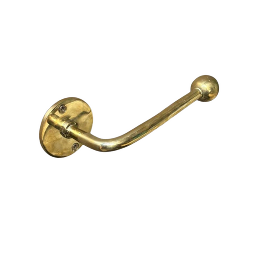 Handcrafted Solid Brass Wall-Mounted Toilet Paper Holder – Antique Patina Finish